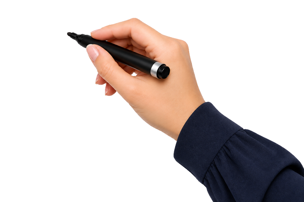 hand navy marker